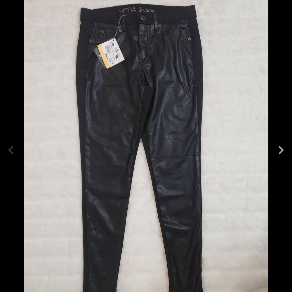 Second Yoga Jeans Leather Look Size 28 & 29